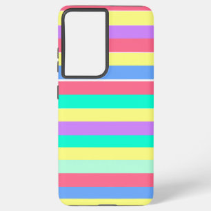 Energizing Spring Pastel Stripes Samsung Galaxy Hoesje