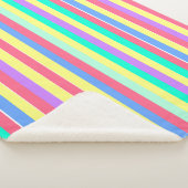 Energizing Spring Pastel Stripes Sherpa Deken (3/4)