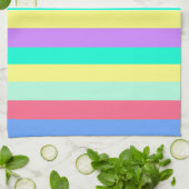 Energizing Spring Pastel Stripes Theedoek (Gevouwen)