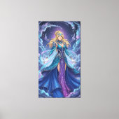 Energy accumulation in anime battle scenes canvas afdruk (Voorkant)