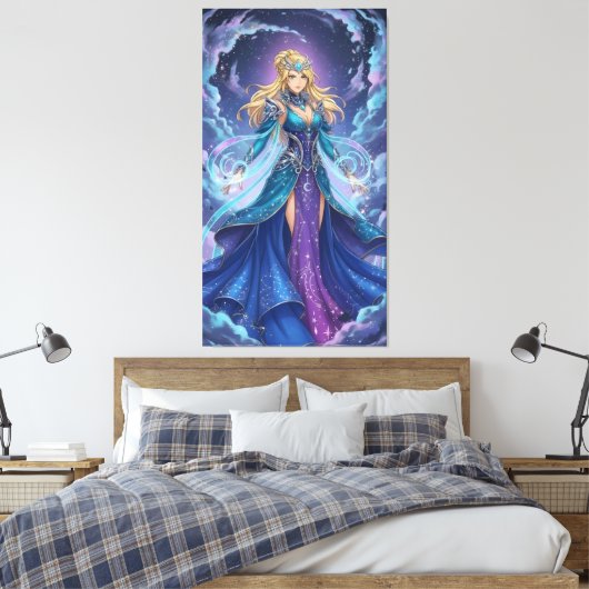 Energy accumulation in anime battle scenes canvas afdruk (Insitu (Slaapkamer))