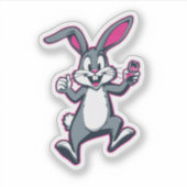 Energy Bunny Sticker – Cute Rabbit Kids Decal (Voorkant)