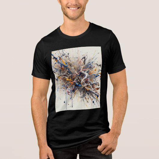 Energy Burst Abstract T-shirt – Artistic Paint Spl (Voorkant)
