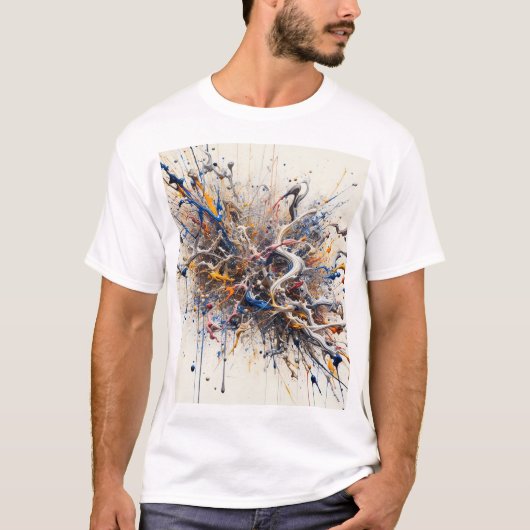 Energy Burst Abstract T-shirt – Artistic Paint Spl (Voorkant)