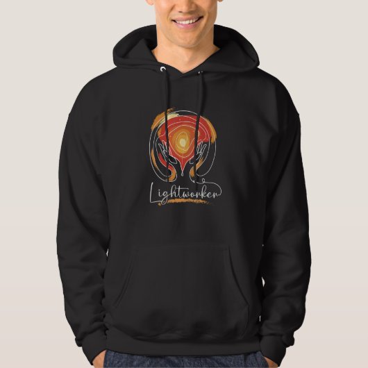 Energy Chakra Holistic Healing Hands Lightworker R Hoodie (Voorkant)