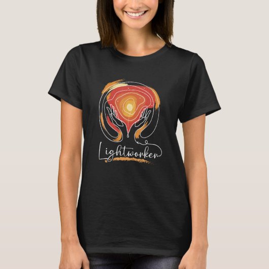 Energy Chakra Holistic Healing Hands Lightworker R T-shirt (Voorkant)