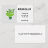 Energy City Lamp Logo | Milieuvriendelijk Visitekaartje (Voorkant / Achterkant)