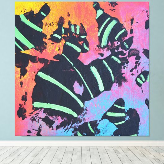 Energy Code 1E23 - Stretched Canvas Print (Insitu (Houten vloer))