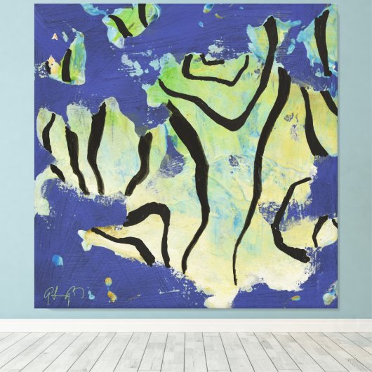 Energy Code 26E23 - Stretched Canvas Print (Insitu (Houten vloer))