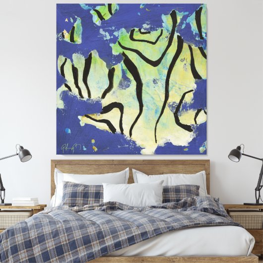 Energy Code 26E23 - Stretched Canvas Print (Insitu (Slaapkamer))