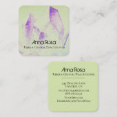 *~* Energy Crystal Healing Yoga Reiki Master Vierkante Visitekaartje (Voorkant / Achterkant)