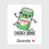 Energy Drink Funny Energetic Drink Pun Sticker (Vel)