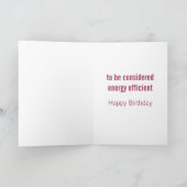 Energy Efficient Birthday Cake Birthday Card Kaart (Binnen)