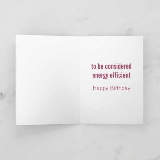 Energy Efficient Birthday Cake Birthday Card Kaart