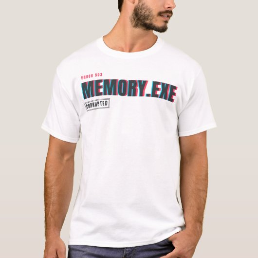 Energy.exe Time-out | Glitch Tech Humor Design T-shirt (Voorkant)