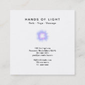 *~* Energy Hands Ball | Lichten Reiki Healing Vierkante Visitekaartje (Achterkant)