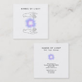 *~* Energy Hands Ball | Lichten Reiki Healing Vierkante Visitekaartje (Voorkant / Achterkant)