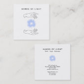 ** Energy Hands Ball + Light Reiki Healing Vierkante Visitekaartje (Voorkant / Achterkant)