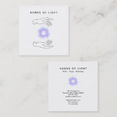 *~* Energy Hands Ball + Lights Reiki Healing Vierkante Visitekaartje (Voorkant / Achterkant)