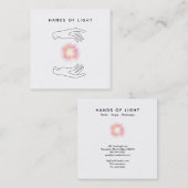 *~* Energy Hands Ball of Reiki Light Healing Vierkante Visitekaartje (Voorkant / Achterkant)
