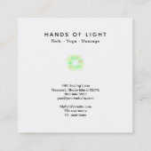 *~* Energy Hands Ball + Reiki Healing Light Vierkante Visitekaartje (Achterkant)