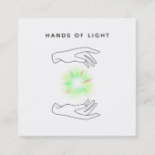 *~* Energy Hands Ball + Reiki Healing Light Vierkante Visitekaartje (Voorkant)