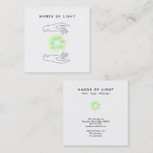 *~* Energy Hands Ball + Reiki Healing Light Vierkante Visitekaartje (Voorkant / Achterkant)