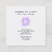 *~* Energy Hands Ball | Reiki Healing Lights Vierkante Visitekaartje (Achterkant)