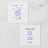*~* Energy Hands Ball | Reiki Healing Lights Vierkante Visitekaartje (Voorkant / Achterkant)