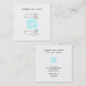 *~* Energy Hands Ball | Reiki Light Healing Vierkante Visitekaartje (Voorkant / Achterkant)