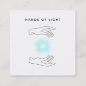 *~* Energy Hands Ball + Reiki Light Healing Vierkante Visitekaartje (Voorkant)