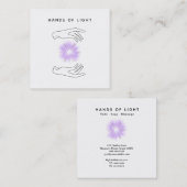 *~* Energy Hands Ball van Reiki Healing Light Vierkante Visitekaartje (Voorkant / Achterkant)