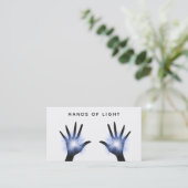 *~* Energy Hands Reiki Healing Light Stars Visitekaartje (Staand voorkant)