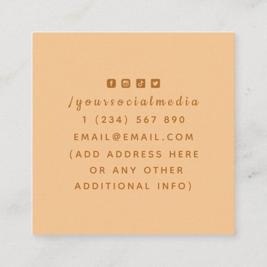 Energy Healer Black Cat Psychic Fortune Teller Vierkante Visitekaartje (Achterkant)