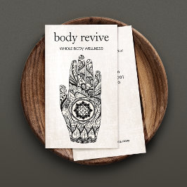 Energy Healer en Yoga Teacher Henna Hand Visitekaartje