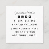 Energy Healer Fortune Teller magische handen en og Vierkante Visitekaartje (Achterkant)