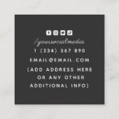 Energy Healer Fortune Teller Mystic Hand Moon Star Vierkante Visitekaartje (Achterkant)