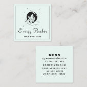 Energy Healer Fortune Teller Mystic Hand Sociaal Vierkante Visitekaartje (Voorkant / Achterkant)