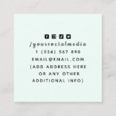 Energy Healer Fortune Teller Mystic Hand Sociaal Vierkante Visitekaartje (Achterkant)