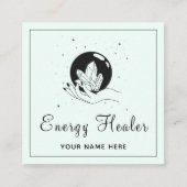 Energy Healer Fortune Teller Mystic Hand Sociaal Vierkante Visitekaartje (Voorkant)