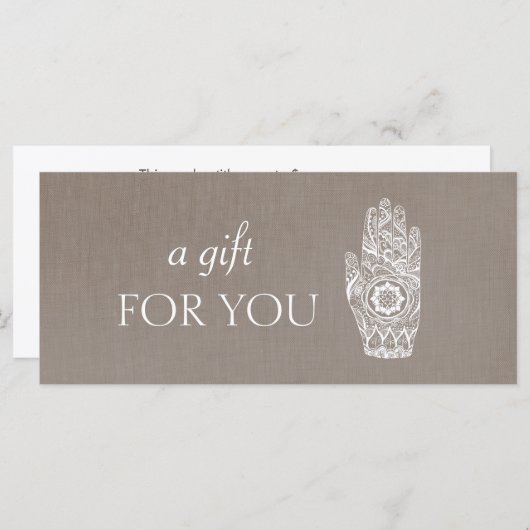Energy Healer Henna Lotus Gift Certificate 2 (Voorkant / Achterkant)
