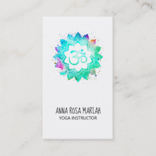 *~* Energy Healer Lotus Mandala om Aum Symbol Visitekaartje