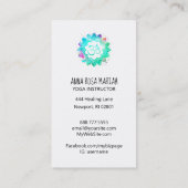 *~* Energy Healer Lotus Mandala om Symbol Visitekaartje (Achterkant)