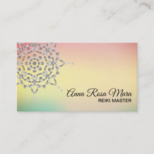*~* Energy Healer Massage Meditation Yoga Reiki Visitekaartje (Voorkant)