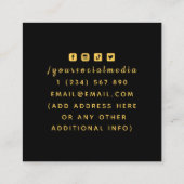 Energy Healer Mystic Card Reader Psychic Glow Moon Vierkante Visitekaartje (Achterkant)