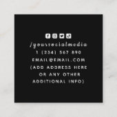 Energy Healer Mystic Snake Psychic Fortune Teller Vierkante Visitekaartje (Achterkant)