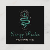Energy Healer Mystic Snake Psychic Fortune Teller Vierkante Visitekaartje (Voorkant)