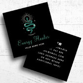 Energy Healer Mystic Snake Psychic Fortune Teller Vierkante Visitekaartje
