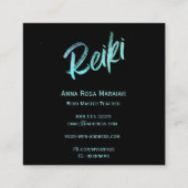 ** Energy Healer Reiki Master Practitioner Vierkante Visitekaartje (Achterkant)