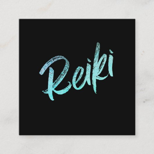 ** Energy Healer Reiki Master Practitioner Vierkante Visitekaartje (Voorkant)